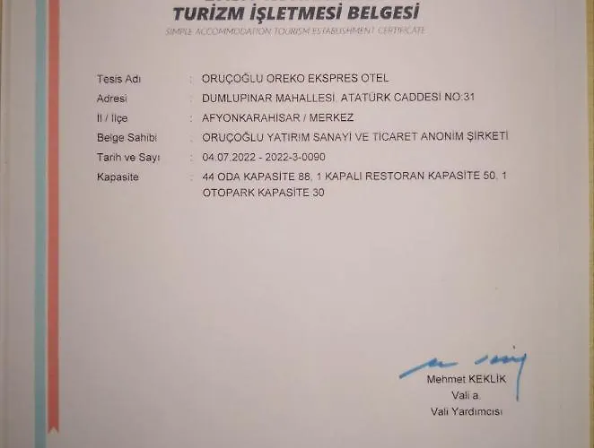 Oreko Express Afyonkarahisar